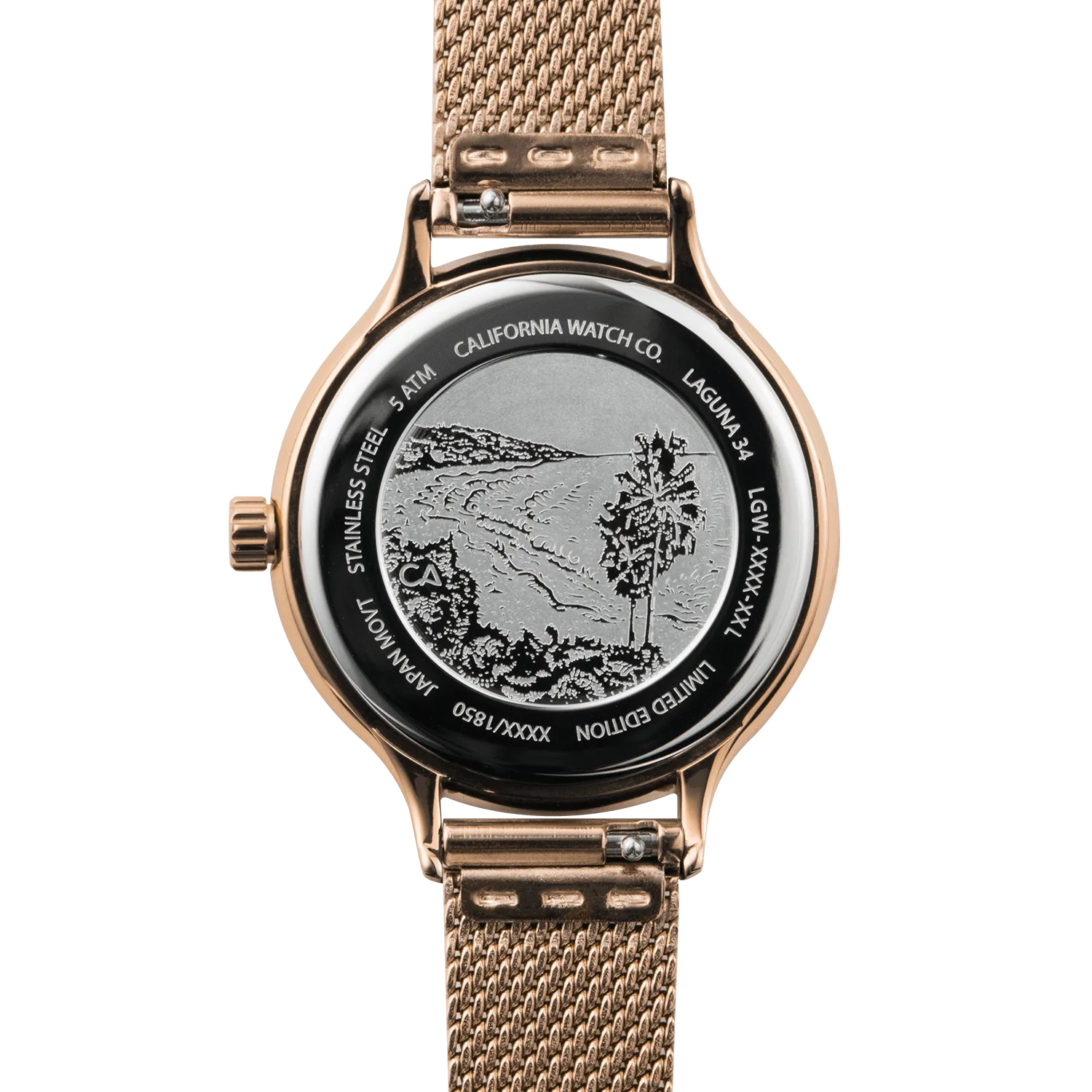 Laguna 34 Mesh Rose Gold White