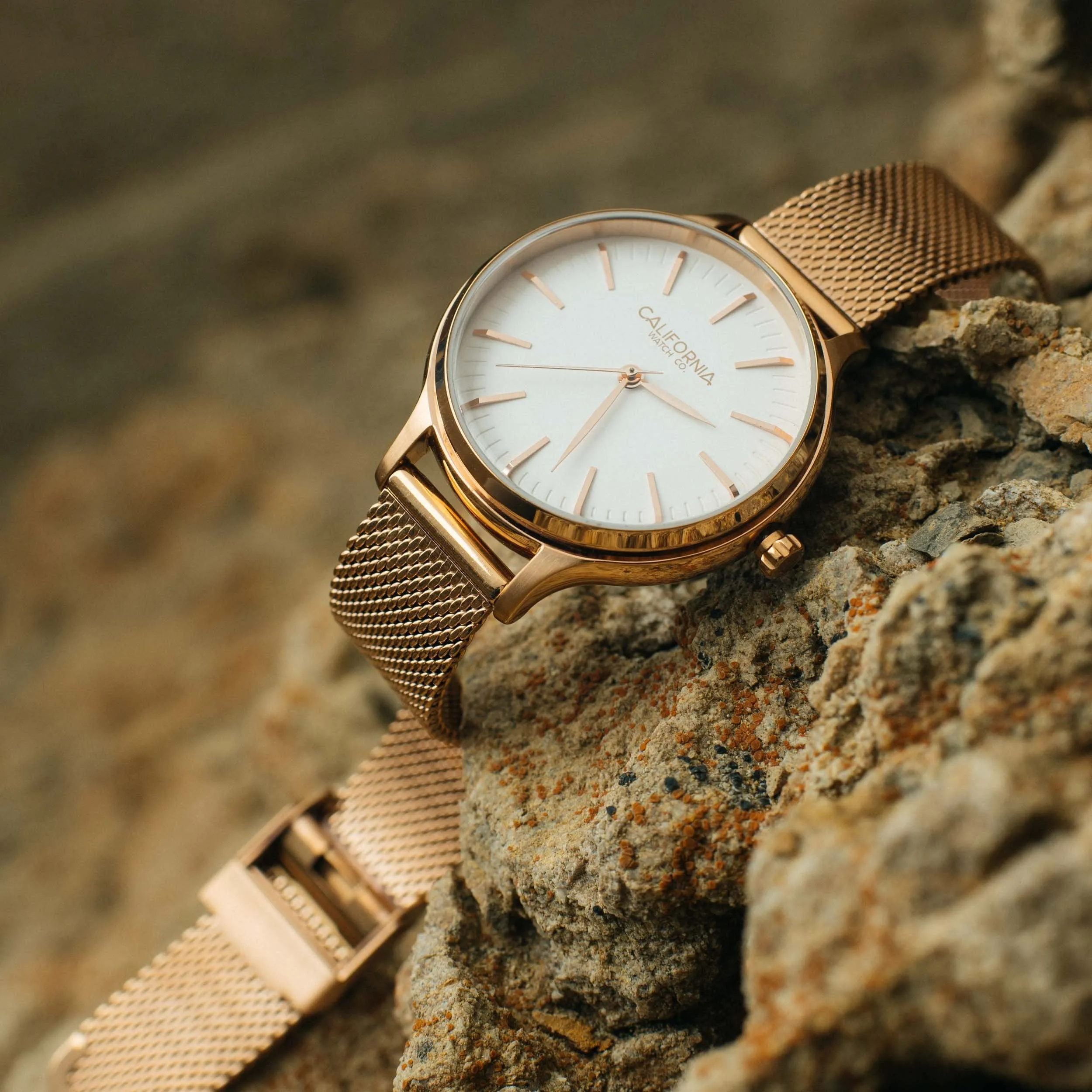 Laguna 34 Mesh Rose Gold White