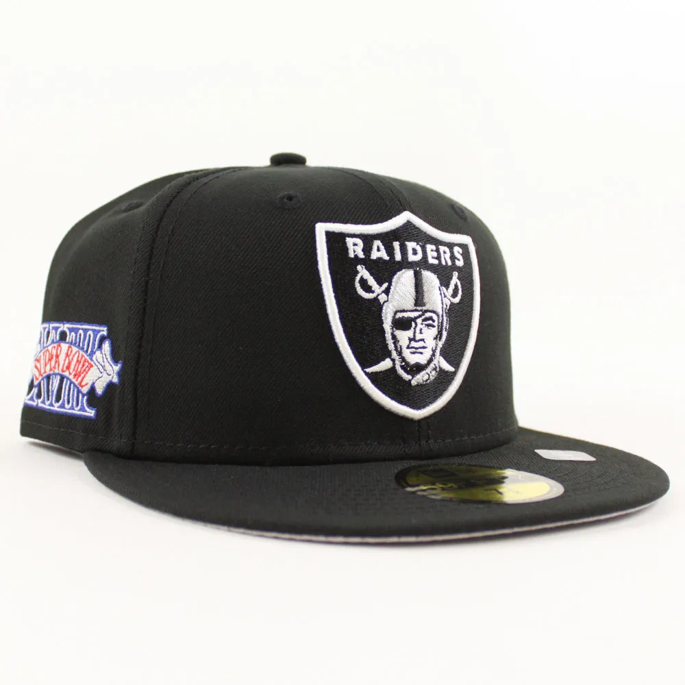 Las Vegas Super Bowl Raiders New Era 59Fifty Fitted hat (Team Color Gray Under Brim)