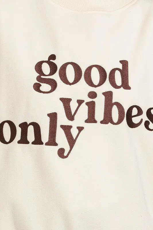 LE LIS Letter Embroidery Oversized Sweatshirt