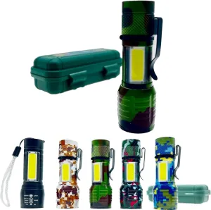 LED Flashlights -Camping Mini Pocket Flashlights with High Lumens, 60 Hour, Camouflage Zoomable Beam - Powerful, Bright,Light Weight Tactical Flash Light for Outdoor/Home