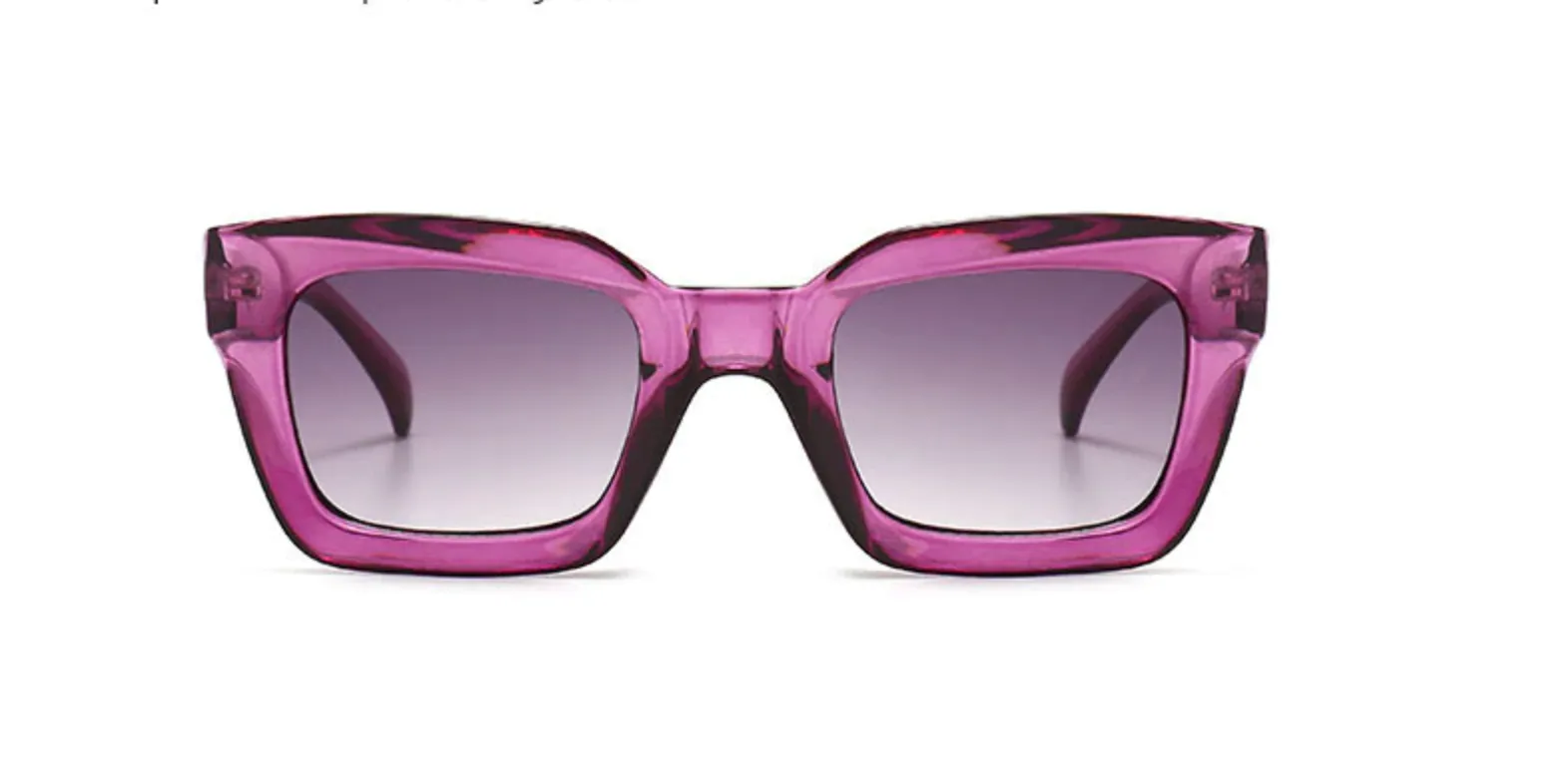Lentes Acetato Vintage Retro Rectangular Diseñador Paris Peoples Tres Puntos