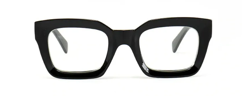 Lentes Unisex de Acetato Graduables Icónicos 3 puntos Oliver armazón negro Peoples Avant Garde High Fashion moda diseñador Retro Hipster