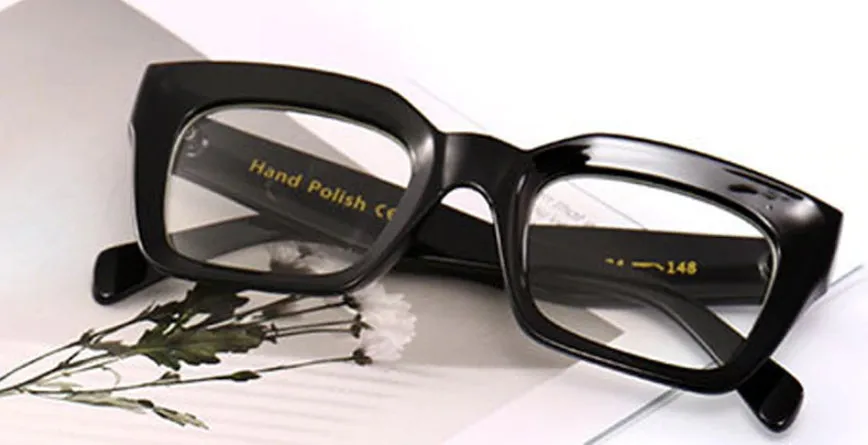 Lentes Unisex de Acetato Graduables Icónicos 3 puntos Oliver armazón negro Peoples Avant Garde High Fashion moda diseñador Retro Hipster