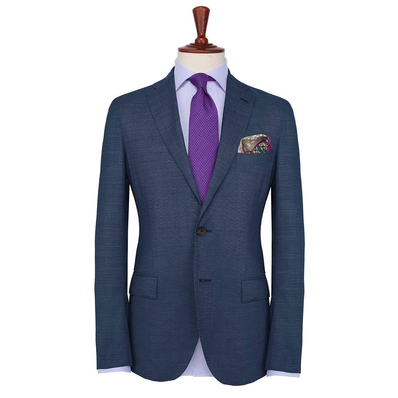 Les Pantheres Royal Purple Pocket Square