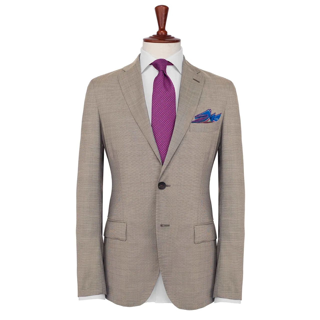 Les Pantheres Royal Purple Pocket Square