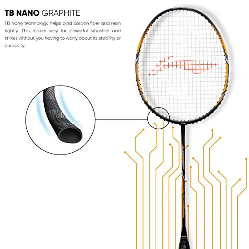 Li-Ning Turbo 99 Strung Carbon Fibre Racket With Free Full Cover