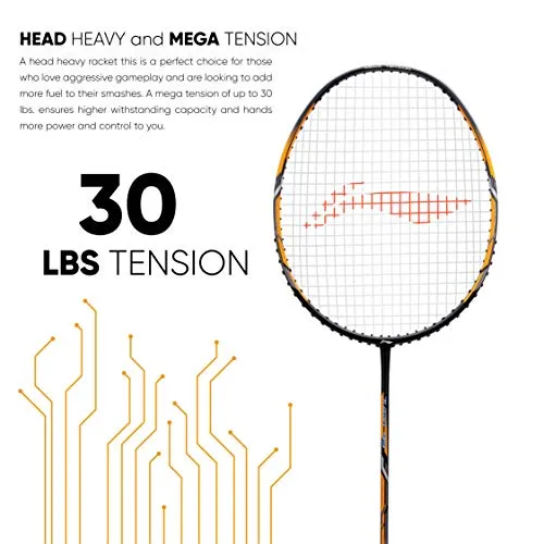 Li-Ning Turbo 99 Strung Carbon Fibre Racket With Free Full Cover