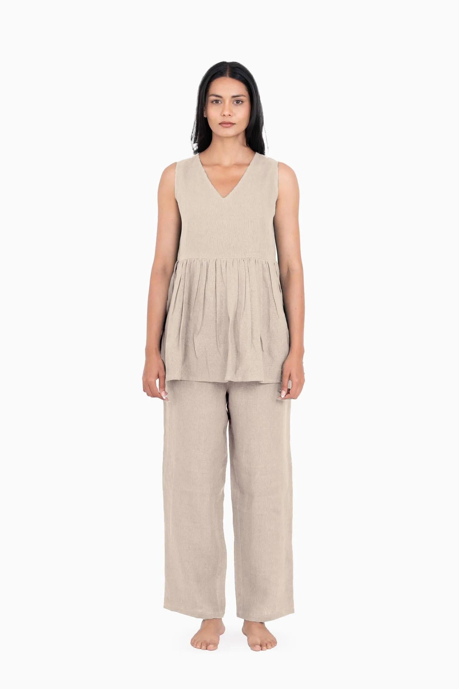 Linen Flavia Co-Ord Set-Petal Pink