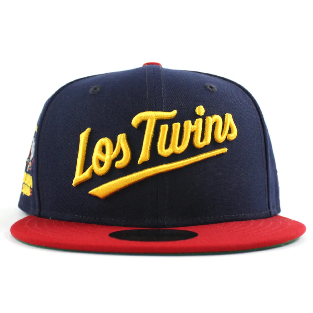 Los Twins Minnesota Twins Bomba Squad New Era 59Fifty Fitted Hat (Oceanside Scarlet Green Under Brim)