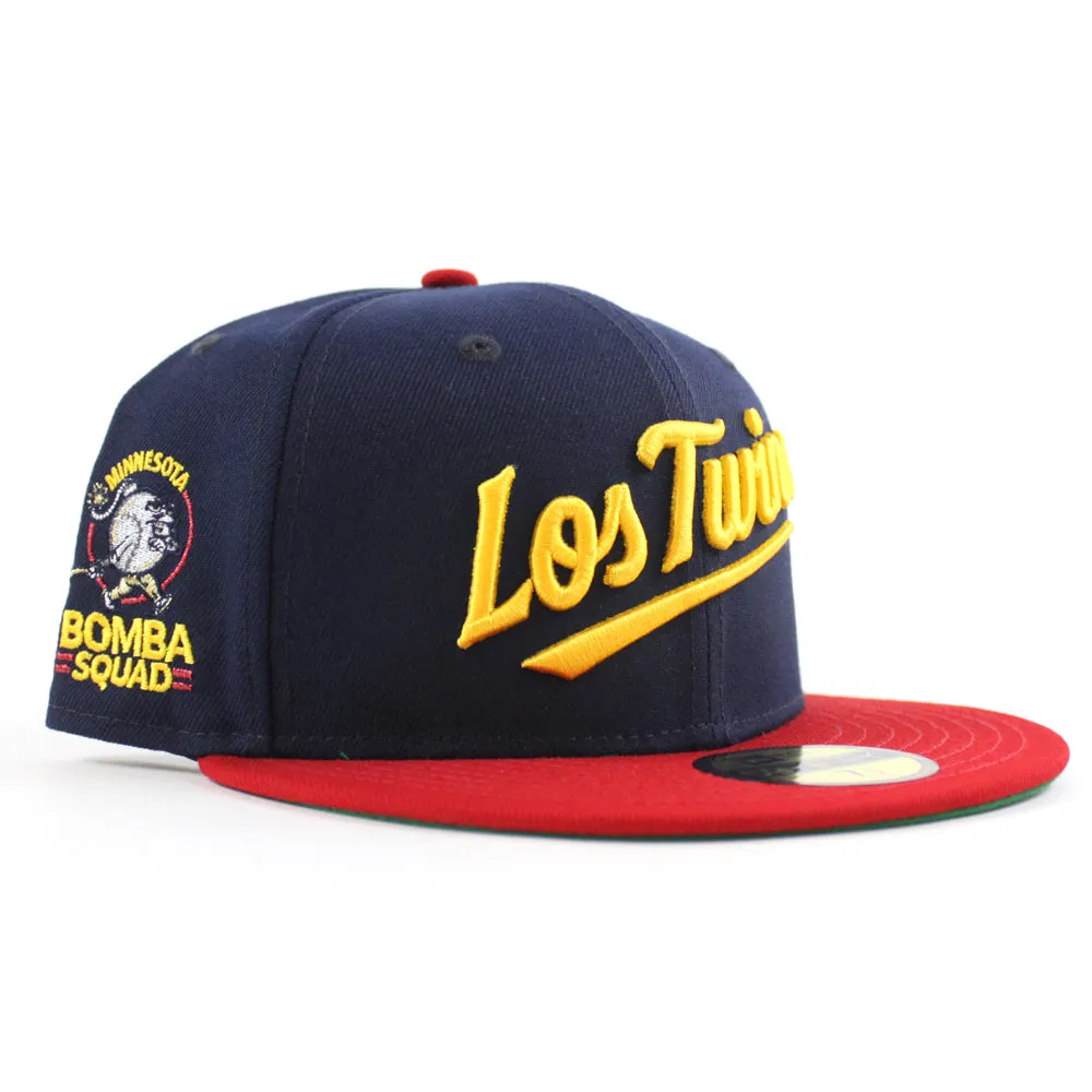 Los Twins Minnesota Twins Bomba Squad New Era 59Fifty Fitted Hat (Oceanside Scarlet Green Under Brim)