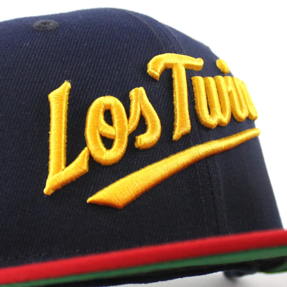Los Twins Minnesota Twins Bomba Squad New Era 59Fifty Fitted Hat (Oceanside Scarlet Green Under Brim)
