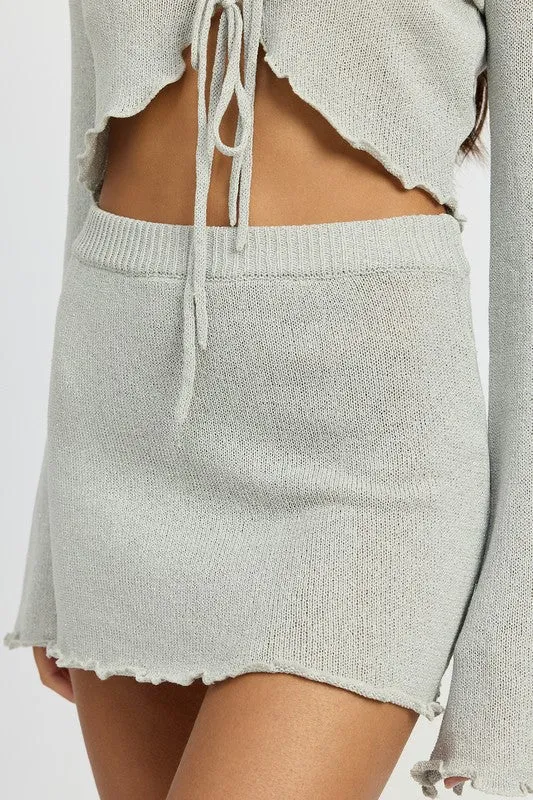 Lucy love lettuce hem Crochet Mini Skirt