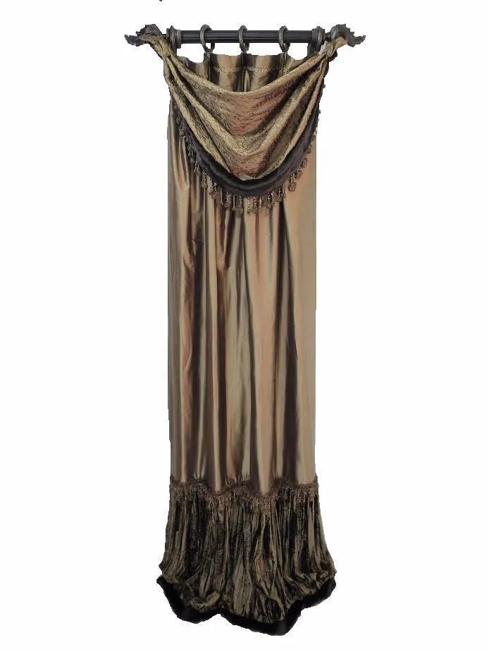 Luxury Curtain Panel and Swag Overlay (Style #10 & Style #11)