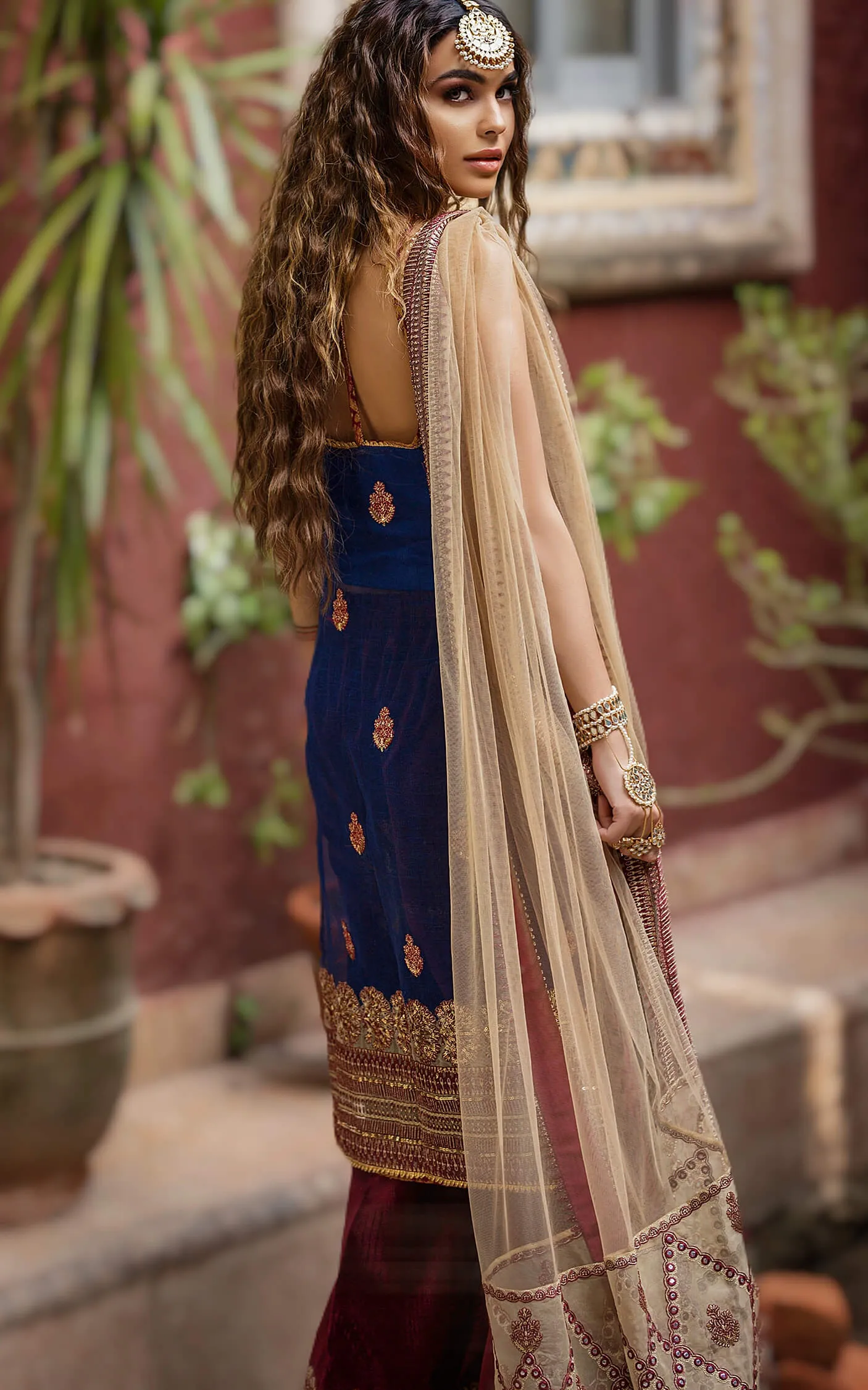 Luxury Designer Festive Wear in Blue Color #Y6174