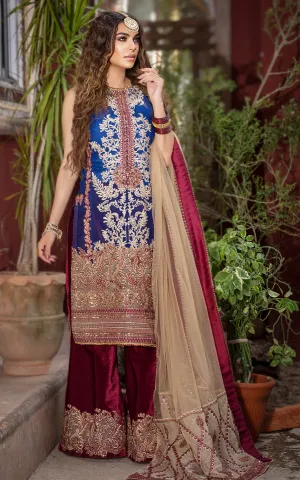 Luxury Designer Festive Wear in Blue Color #Y6174