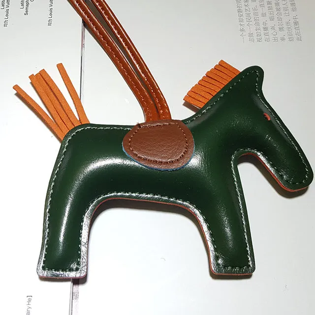 Luxury Horse Leather Keychain