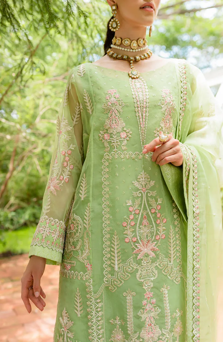 Luxury Mint Green Embroidered Pakistani Salwar Kmaeez Dupatta