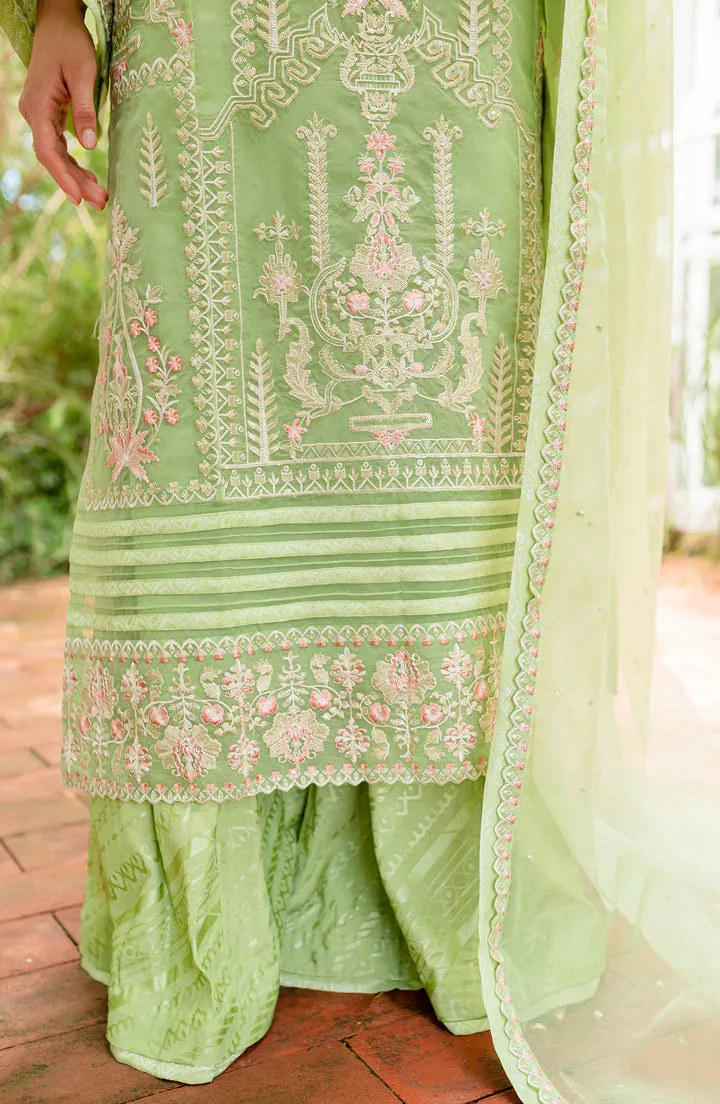 Luxury Mint Green Embroidered Pakistani Salwar Kmaeez Dupatta