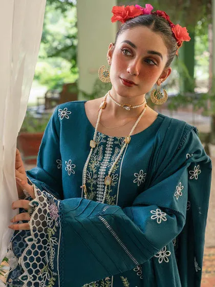Luxury Sea Green Embroidered Pakistani Sharara Kameez Party Dress
