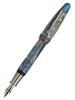 Maiora Ogiva Golden Age Fountain Pen - Wind - Ruthenium Trim - Fine