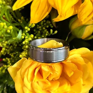 Malo Tantalum Outlined Band Ring TANT-003-8