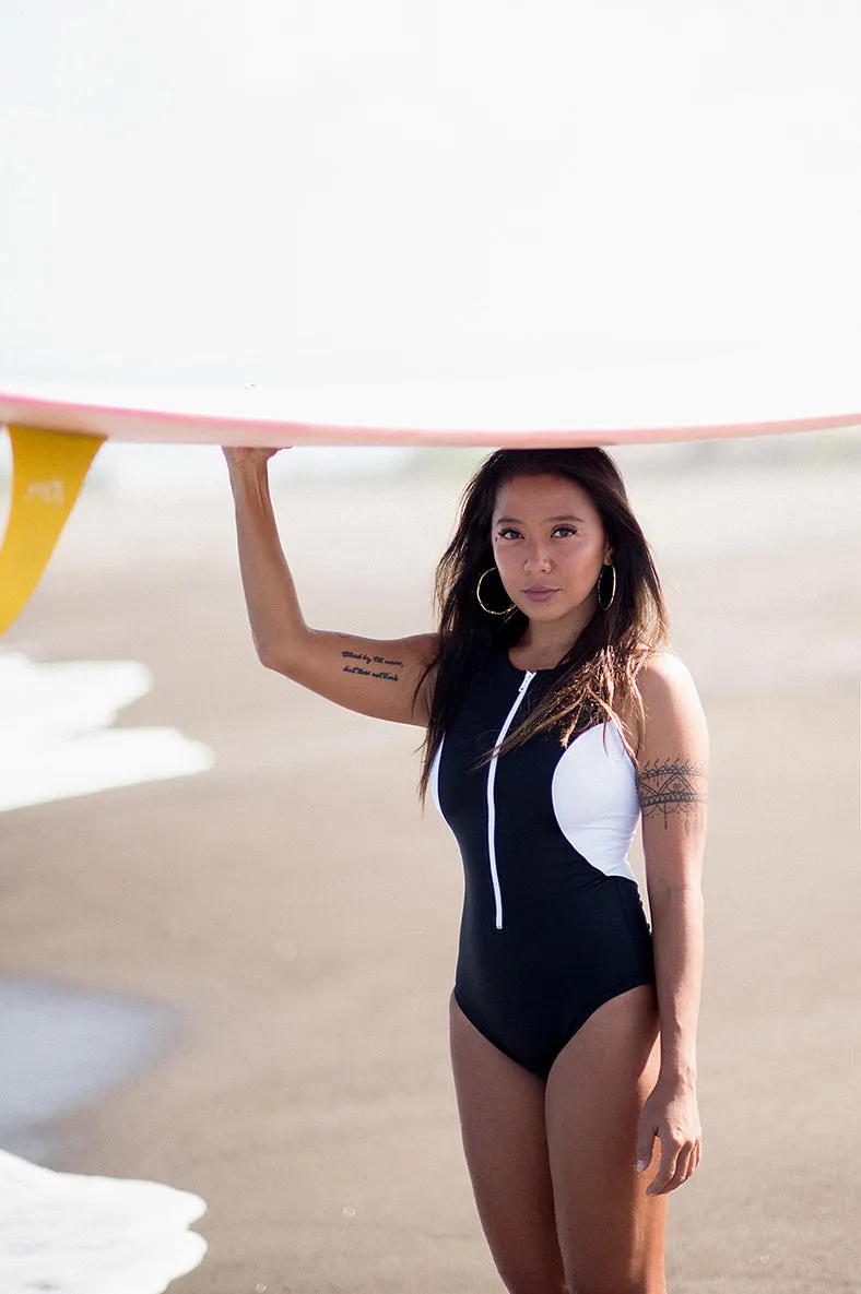 MAYA ONEPIECE SUIT - black/white