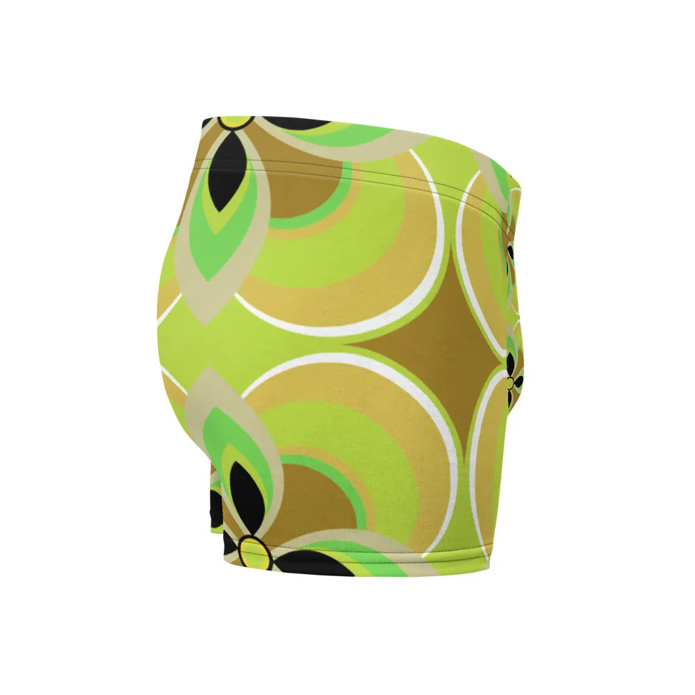 Mens Boxer Briefs | Yellow Pattern | Mid Century Modern Style