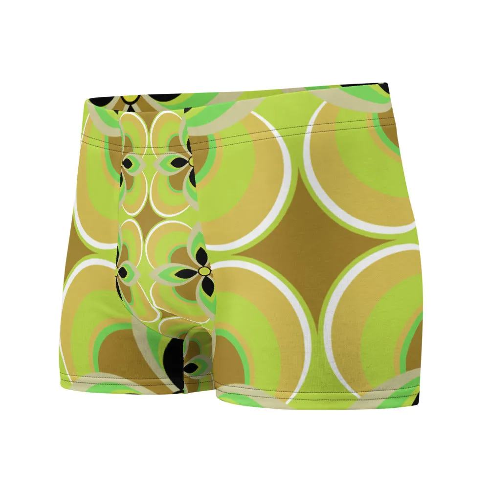 Mens Boxer Briefs | Yellow Pattern | Mid Century Modern Style