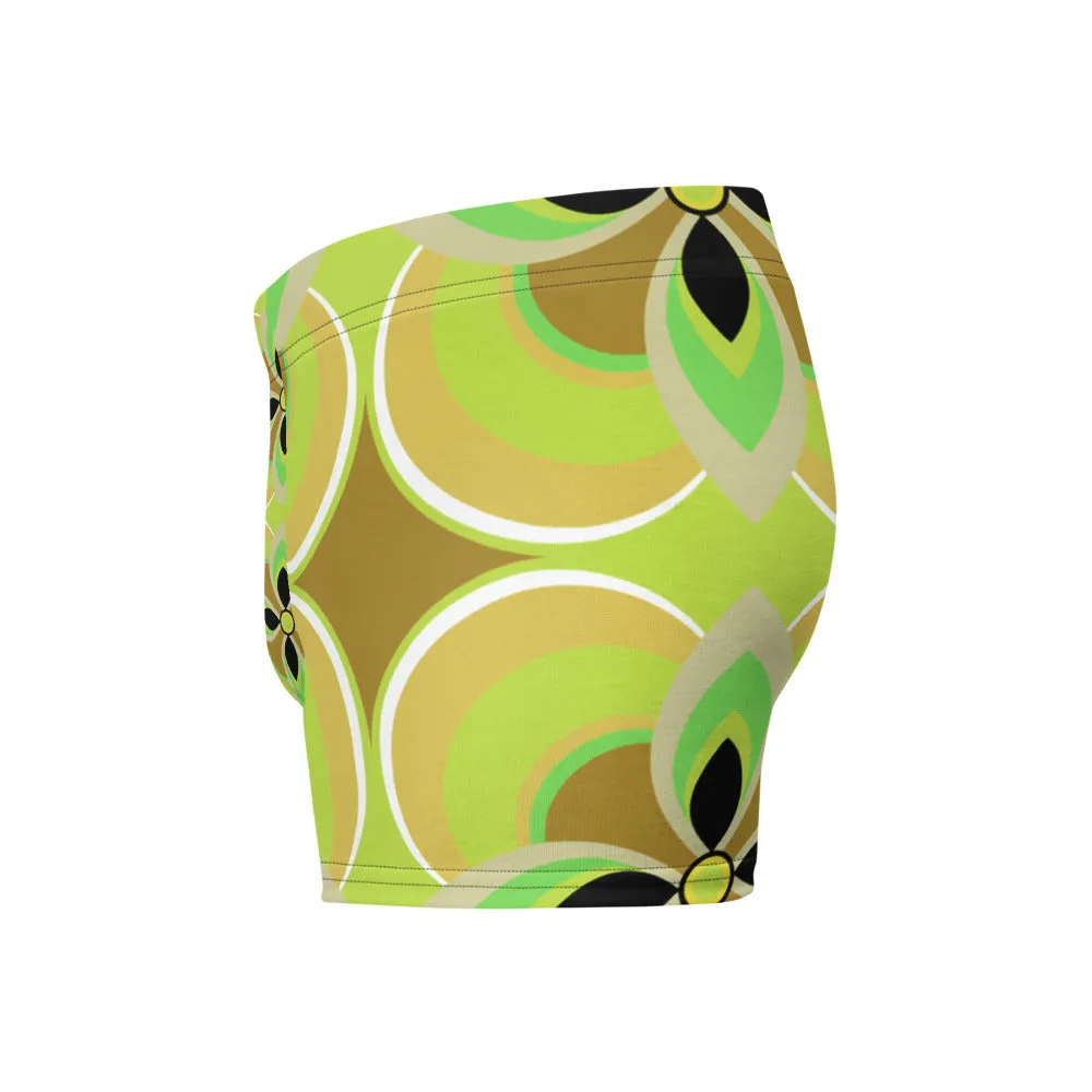 Mens Boxer Briefs | Yellow Pattern | Mid Century Modern Style