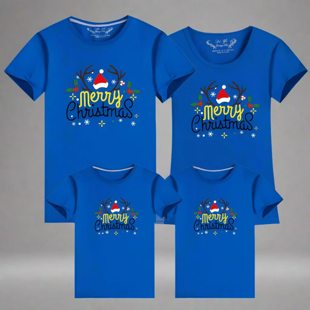 Merry Christmas Matching Family T-Shirts – Festive Holiday Outfit in Multiple Colors