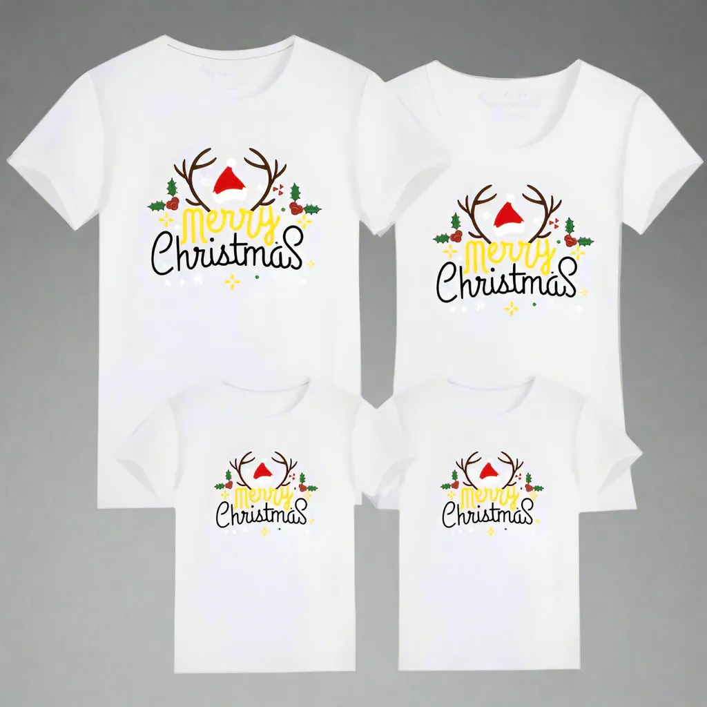 Merry Christmas Matching Family T-Shirts – Festive Holiday Outfit in Multiple Colors