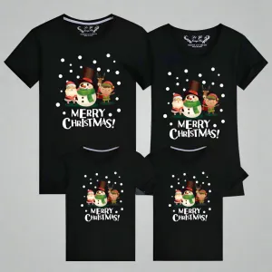 Merry Christmas Matching Family T-Shirts – Festive Snowman, Santa, and Elf Holiday Tops