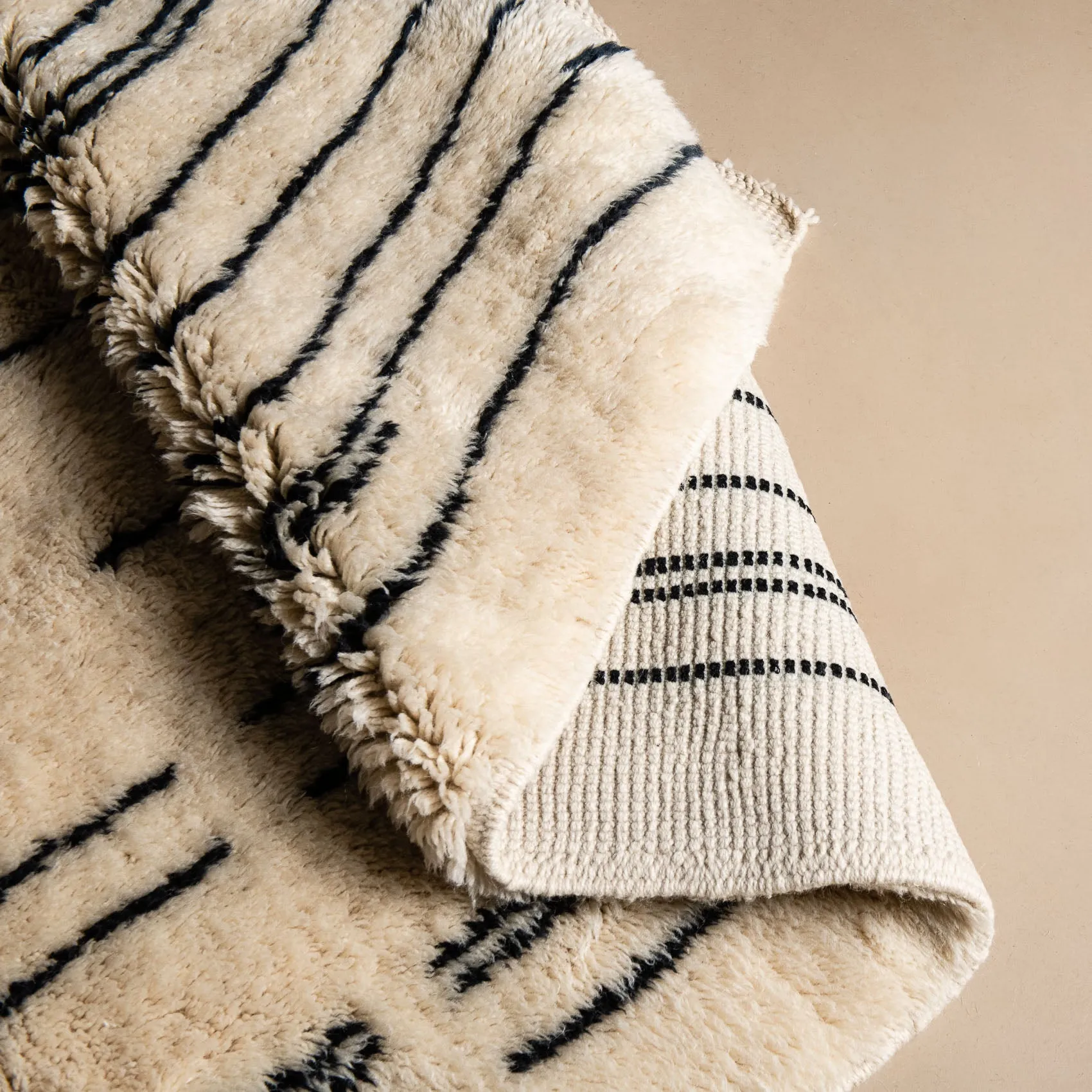 Metro Lines - Luxury Shag Moroccan Rug