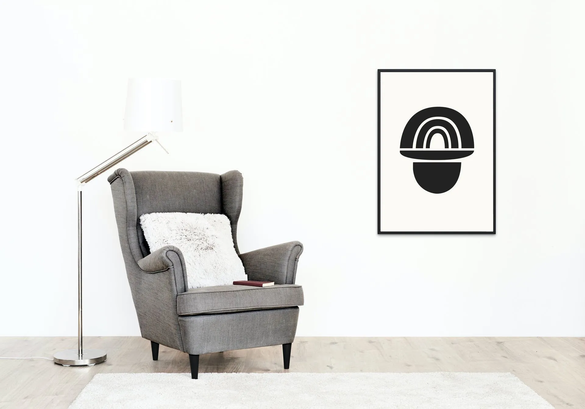 Mid century black and white print, retro style, neutral fine art print wall decor, modern art, fine art, wall hanging, Interior design, home