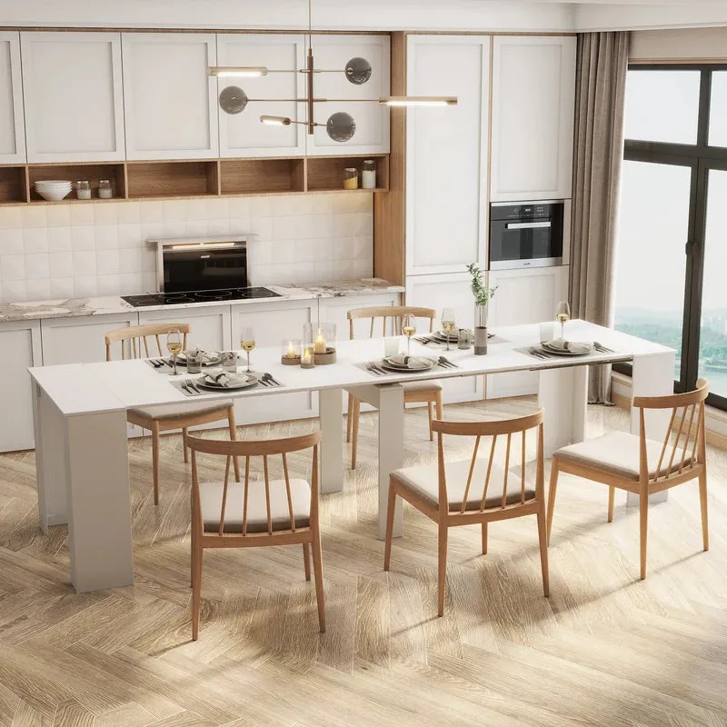 Mid-Century Modern Dining Set Walnut 5-Piece