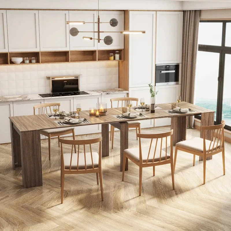 Mid-Century Modern Dining Set Walnut 5-Piece