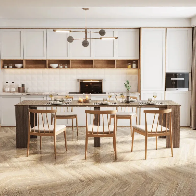 Mid-Century Modern Dining Set Walnut 5-Piece