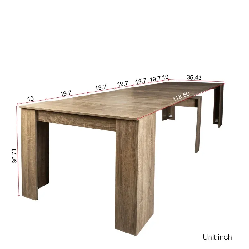 Mid-Century Modern Dining Set Walnut 5-Piece