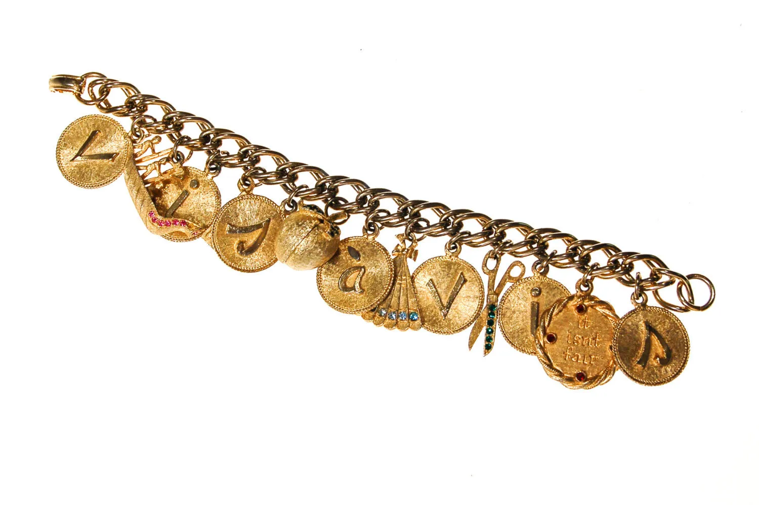 Mid Century Modern Loaded Retro Charm Bracelet