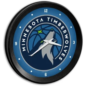 Minnesota Timberwolves: Ribbed Frame Wall Clock