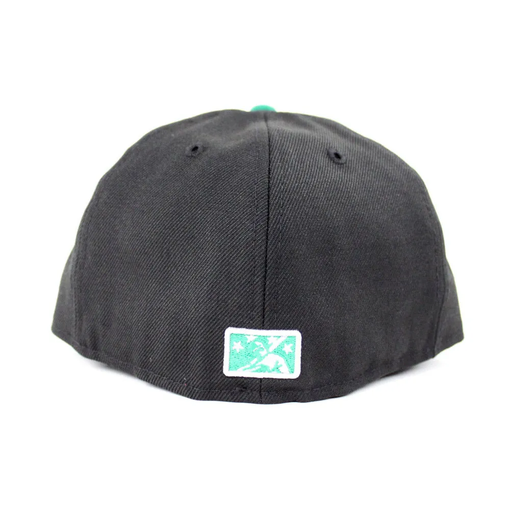 Modesto Athletics New Era 59FIFTY Fitted Hat (Air Jordan 1 Pine Green Gray Under Brim)