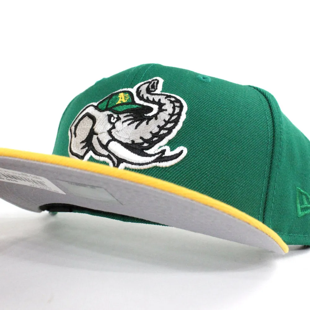 Modesto Athletics New Era 59FIFTY Fitted Hat (Kelly Green Gray Under Brim)