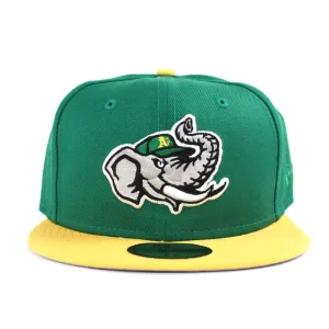 Modesto Athletics New Era 59FIFTY Fitted Hat (Kelly Green Gray Under Brim)