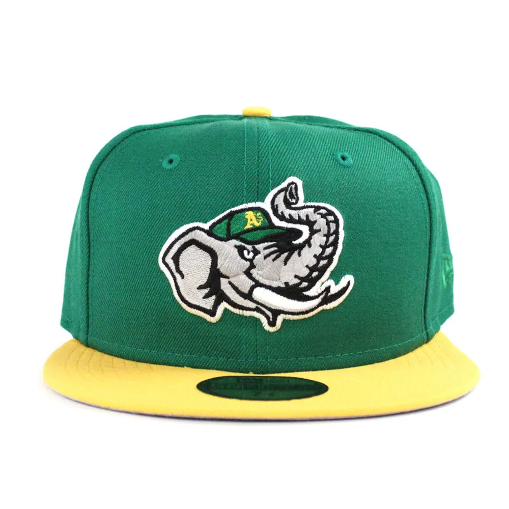Modesto Athletics New Era 59FIFTY Fitted Hat (Kelly Green Gray Under Brim)