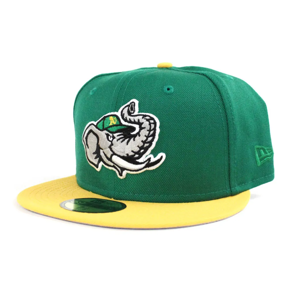 Modesto Athletics New Era 59FIFTY Fitted Hat (Kelly Green Gray Under Brim)