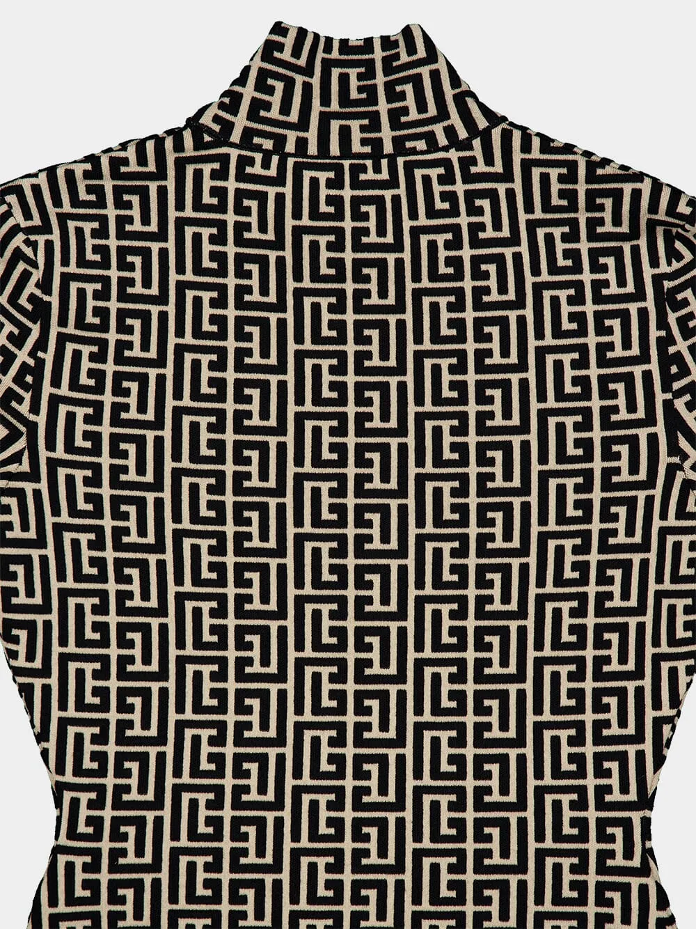 Monogram Print Turtleneck
