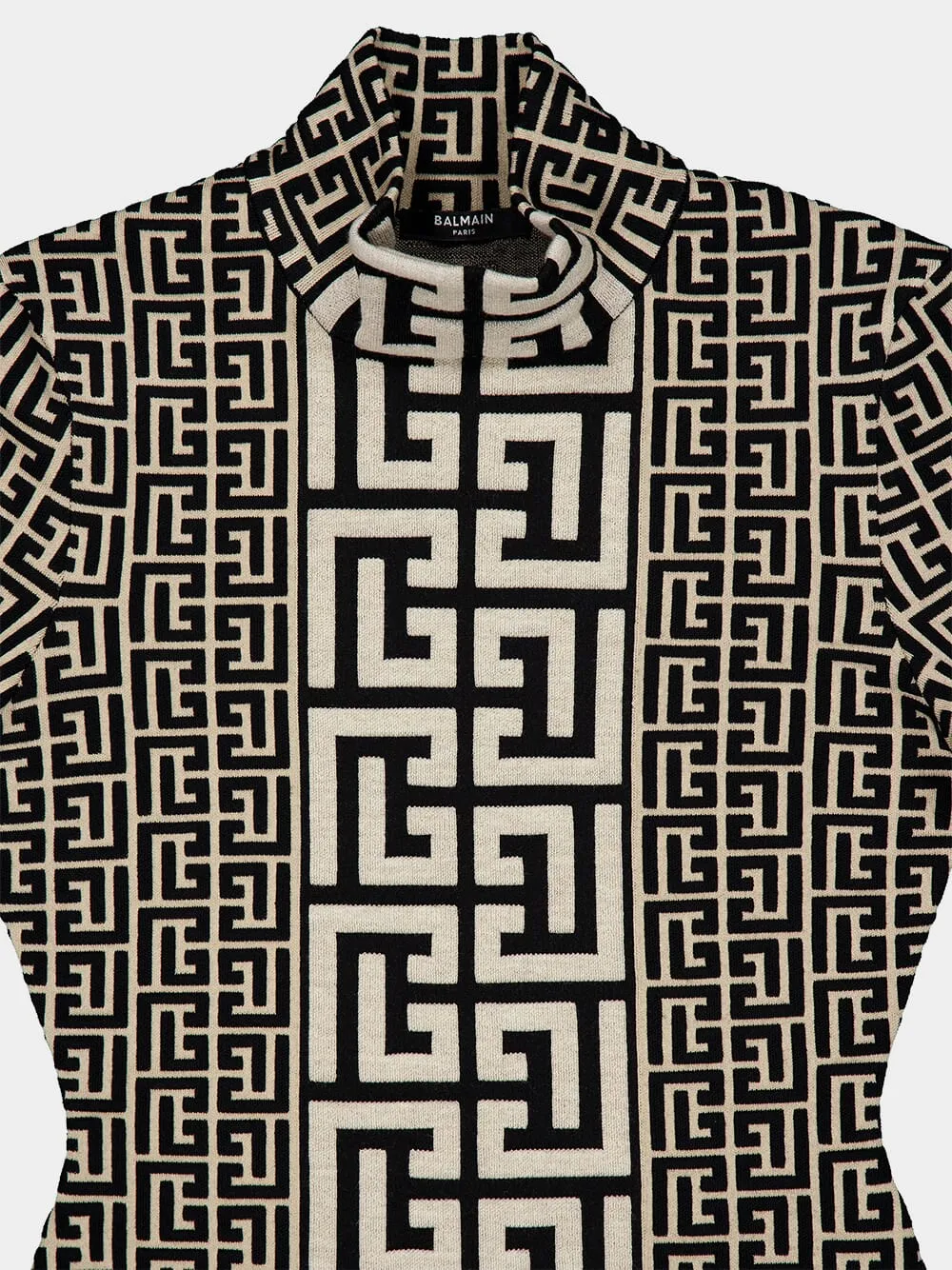 Monogram Print Turtleneck