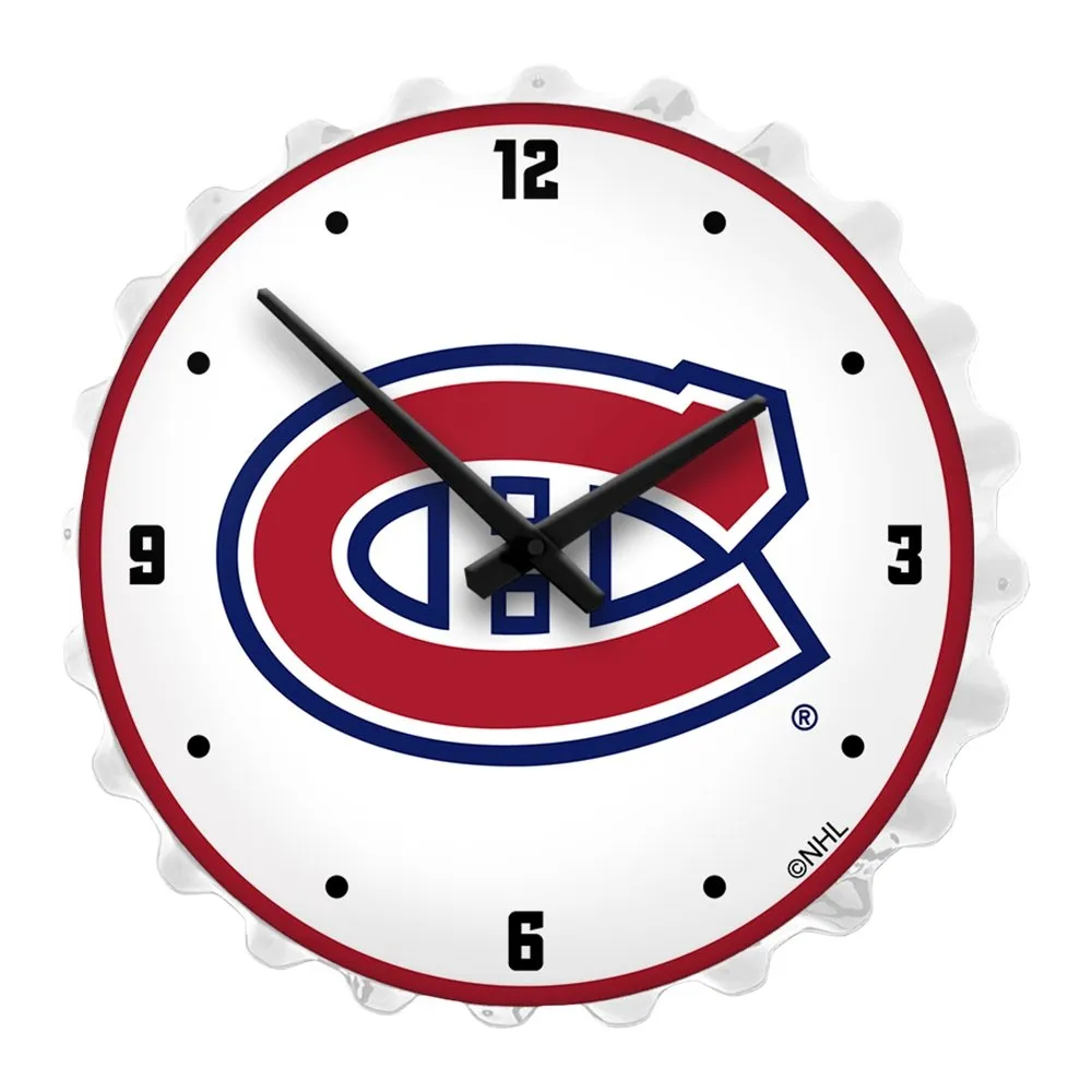 Montreal Canadiens: Bottle Cap Lighted Wall Clock