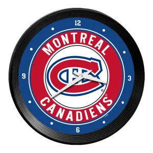 Montreal Canadiens: Ribbed Frame Wall Clock